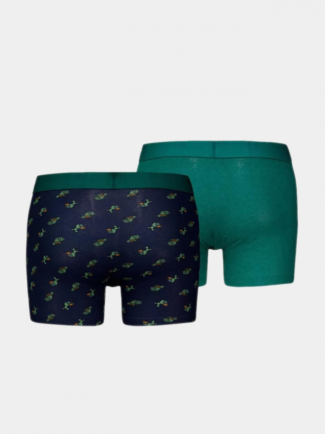 Pack 2 boxers imprimé cactus vert bleu homme - Levi's