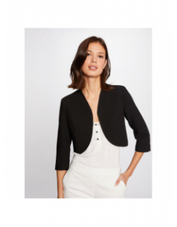 Veste crop manches 3/4 veleo noir femme - Morgan