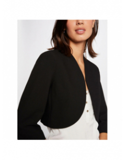 Veste crop manches 3/4 veleo noir femme - Morgan