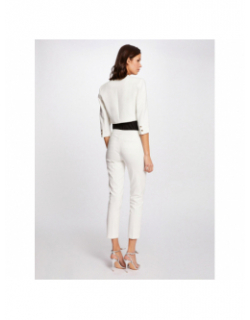 Veste crop manche 3/4 veleo blanc femme - Morgan