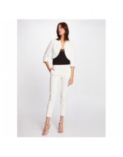 Veste crop manche 3/4 veleo blanc femme - Morgan