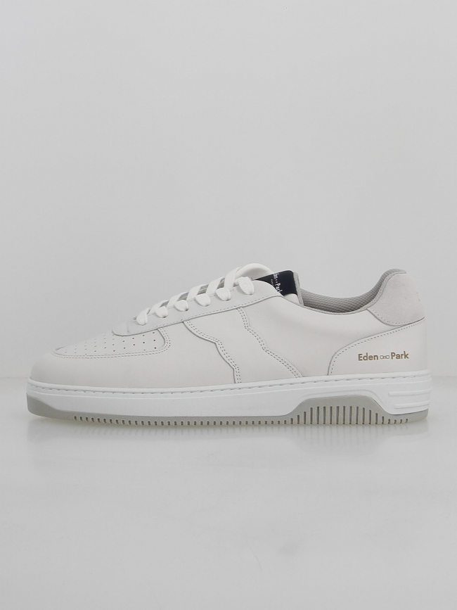 Baskets en cuir blanc homme - Eden Park