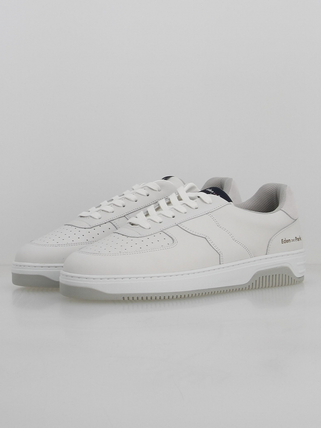 Baskets en cuir blanc homme - Eden Park