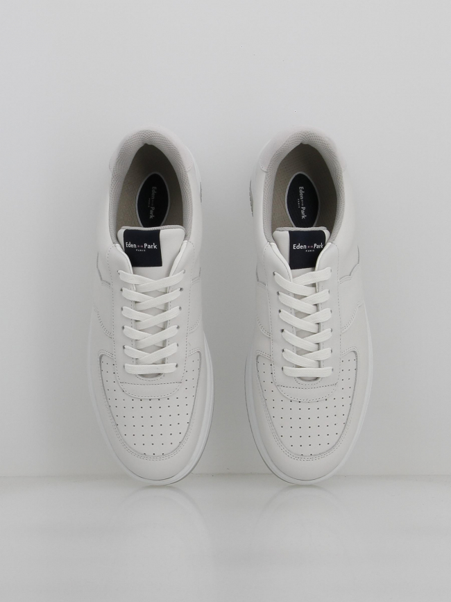 Baskets en cuir blanc homme - Eden Park