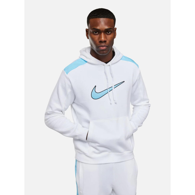 Sweat à capuche nsw swoosh blanc bleu homme - Nike