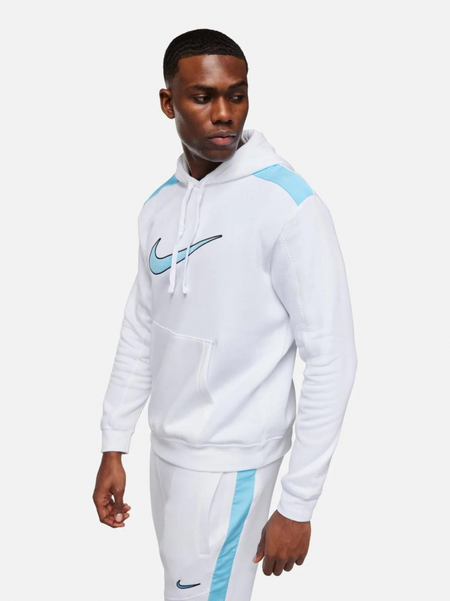 Sweat à capuche nsw swoosh blanc bleu homme - Nike