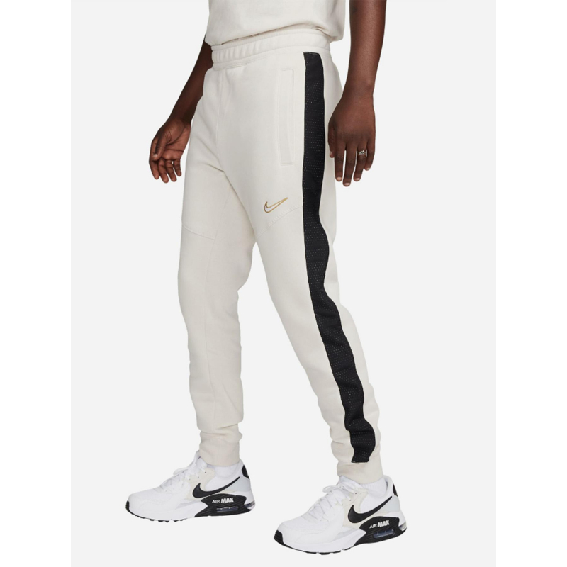 Jogging sportswear swoosh beige noir homme - Nike