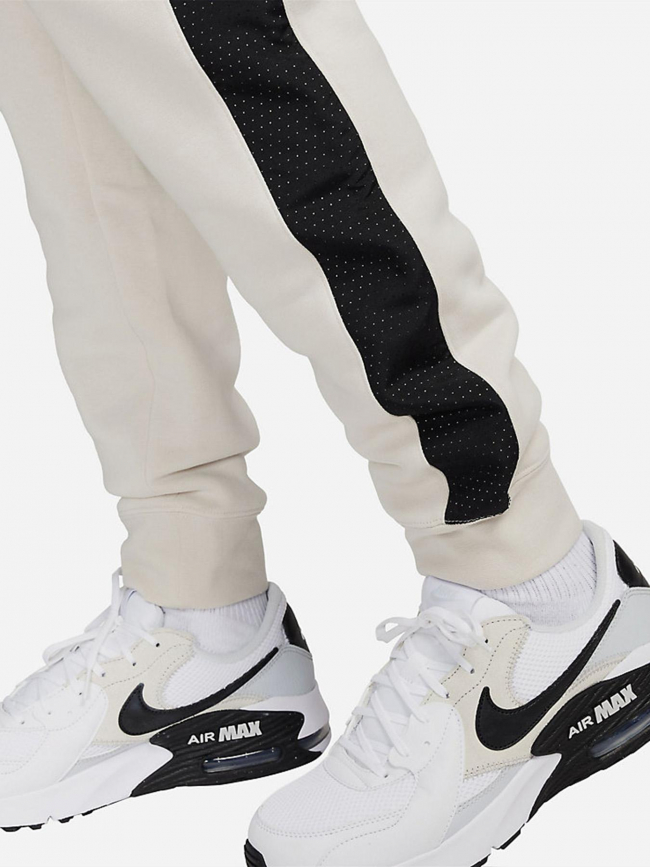 Jogging sportswear swoosh beige noir homme - Nike