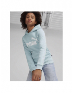 Sweat à capuche essential logo turquoise fille - Puma