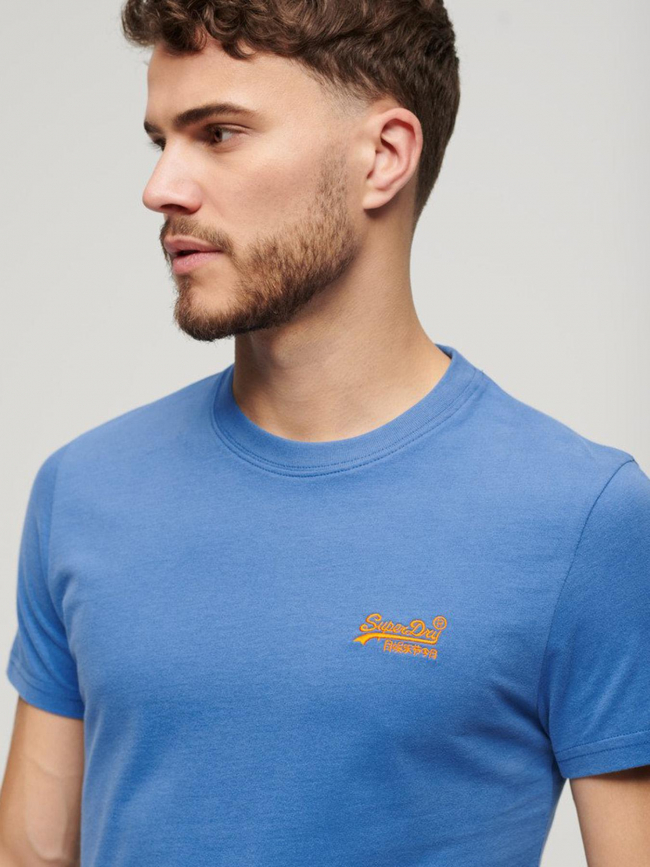 T-shirt essential logo bleu homme - Superdry