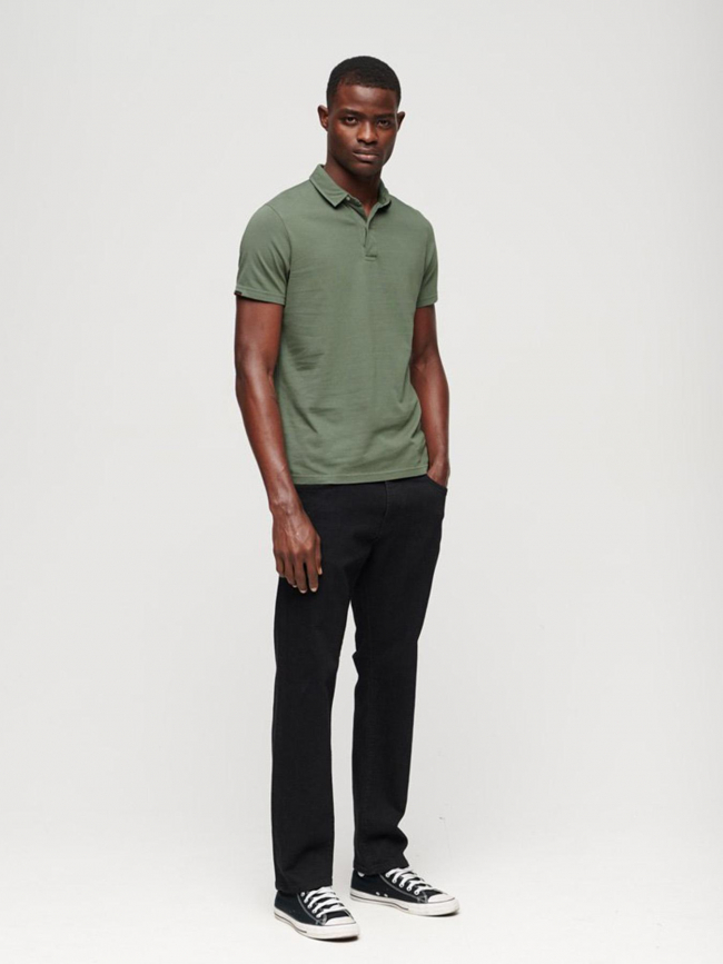 Polo uni jersey vert homme - Superdry