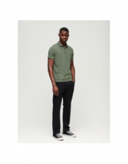 Polo uni jersey vert homme - Superdry