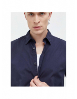 Chemise uni ermo bleu marine homme - Hugo