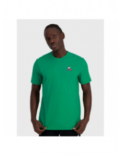 T-shirt uni logo essential vert homme - Le Coq Sportif