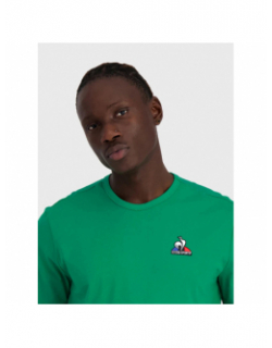 T-shirt uni logo essential vert homme - Le Coq Sportif