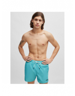 Short de bain uni haiti bleu turquoise homme - Hugo