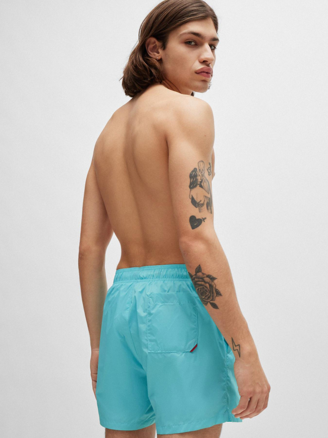 Short de bain uni haiti bleu turquoise homme - Hugo