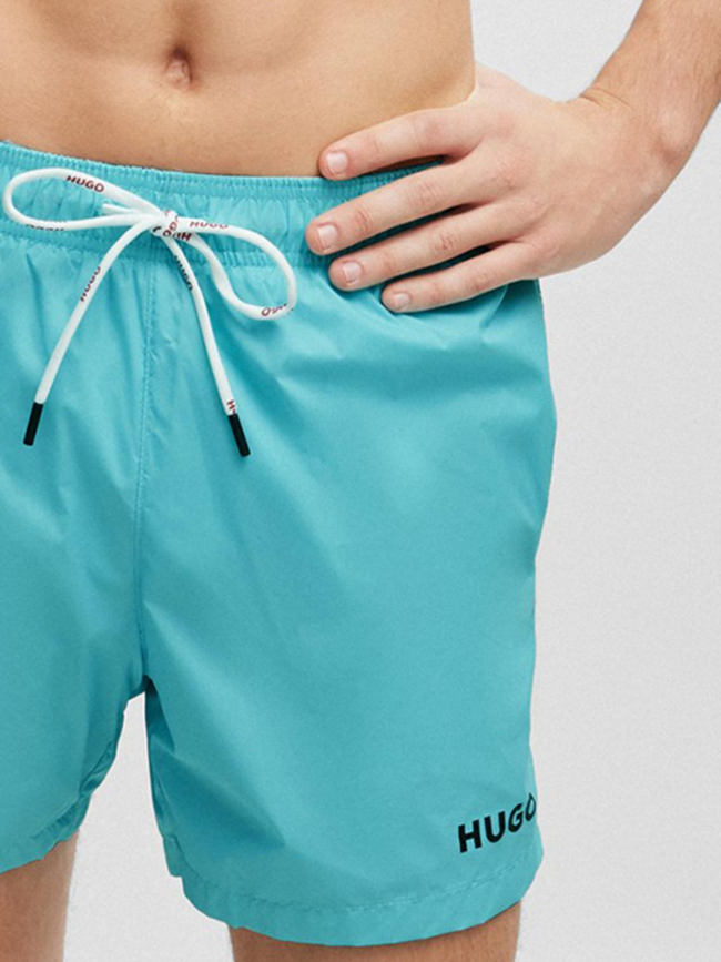 Short de bain uni haiti bleu turquoise homme - Hugo