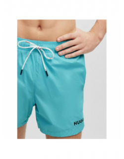 Short de bain uni haiti bleu turquoise homme - Hugo