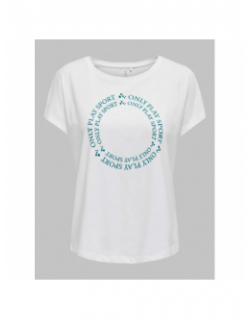 T-shirt de sport play juf life loose blanc femme - Only Play