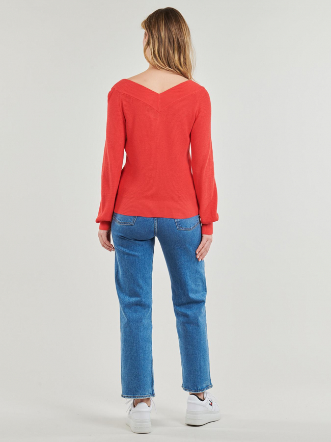 Pull col v new lex sun rouge femme - Vero Moda