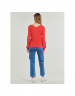 Pull col v new lex sun rouge femme - Vero Moda