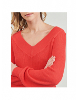 Pull col v new lex sun rouge femme - Vero Moda