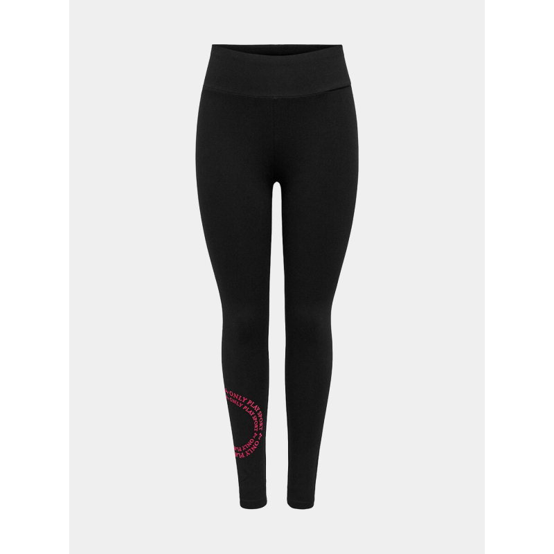 Legging juf life play logo rose noir femme - Only Play