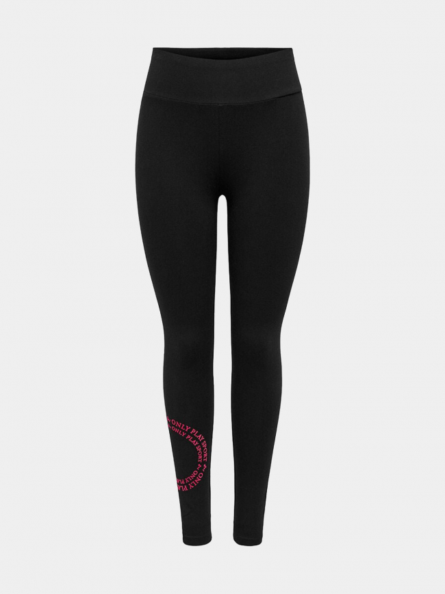 Legging juf life play logo rose noir femme - Only Play