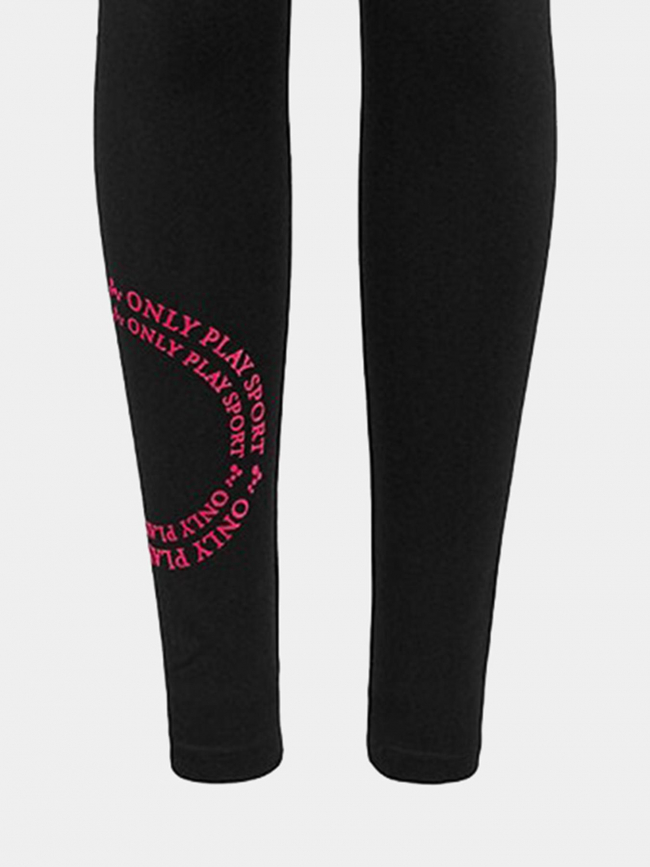 Legging juf life play logo rose noir femme - Only Play