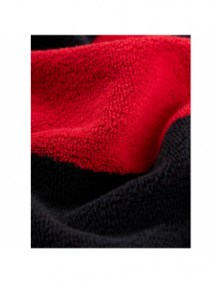 Serviette de bain large logo noir rouge - Hugo