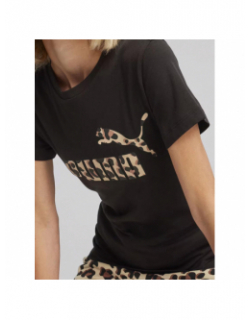 T-shirt essential animal graf noir femme - Puma