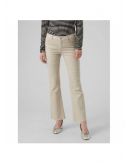 Pantalon sheila flare beige femme - Vero moda