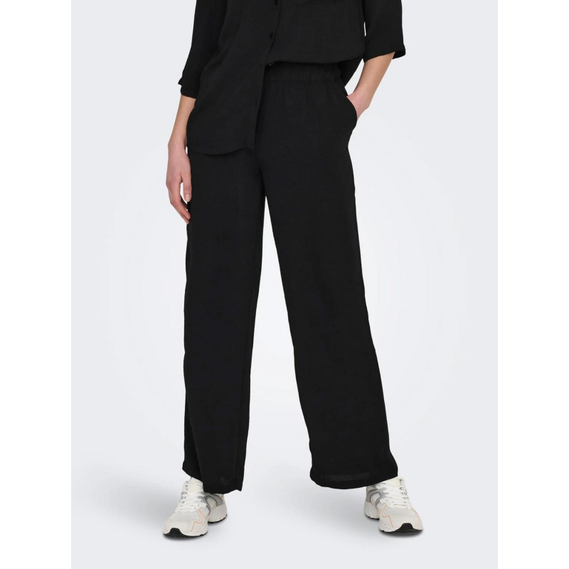 Pantalon fluide ample divya noir femme - Jacqueline De Yong