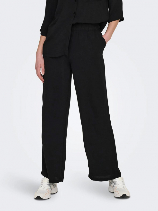 Pantalon fluide ample divya noir femme - Jacqueline De Yong