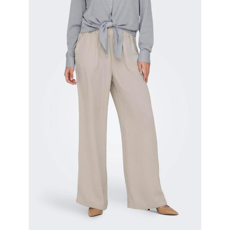 Pantalon fluide ample divya beige femme - Jacqueline De Yong