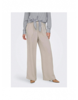 Pantalon fluide ample divya beige femme - Jacqueline De Yong