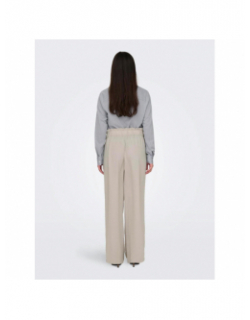 Pantalon fluide ample divya beige femme - Jacqueline De Yong