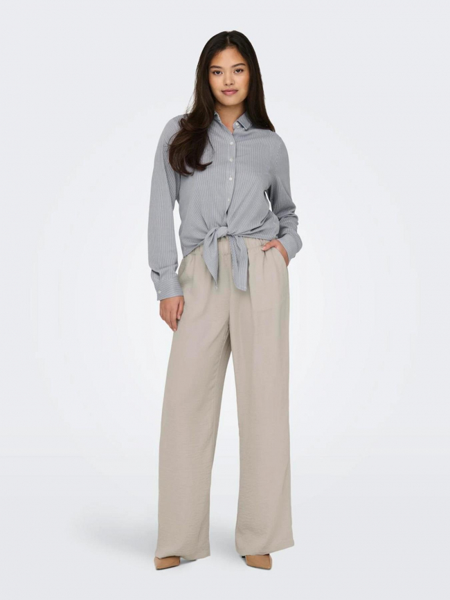 Pantalon fluide ample divya beige femme - Jacqueline De Yong