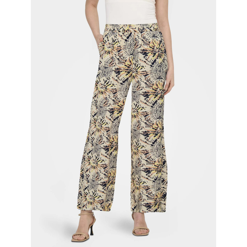 Pantalon fluide ample gaya beige femme - Jacqueline De Yong