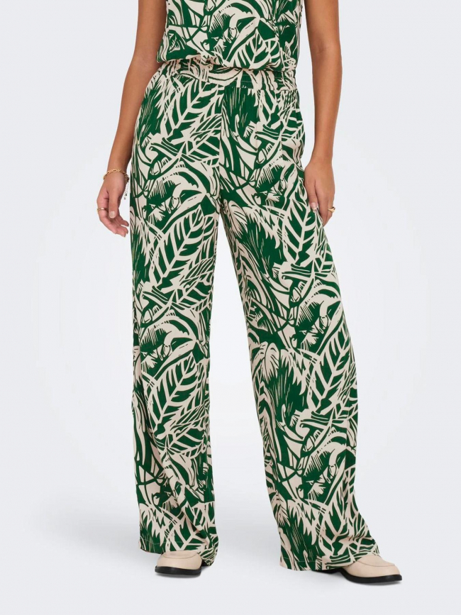 Pantalon fluide ample gaya vert femme - Jacqueline De Yong