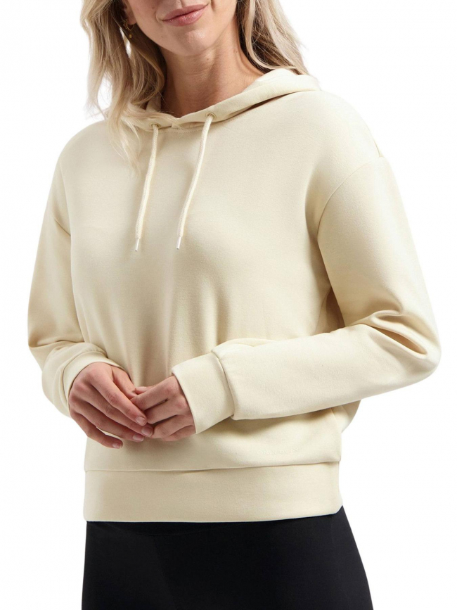 Sweat crop ample lounge beige femme - Only Play