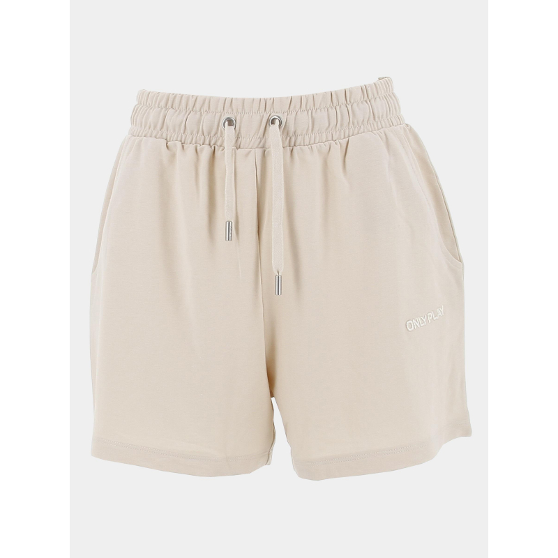 Short loose frei logo beige femme - Only Play