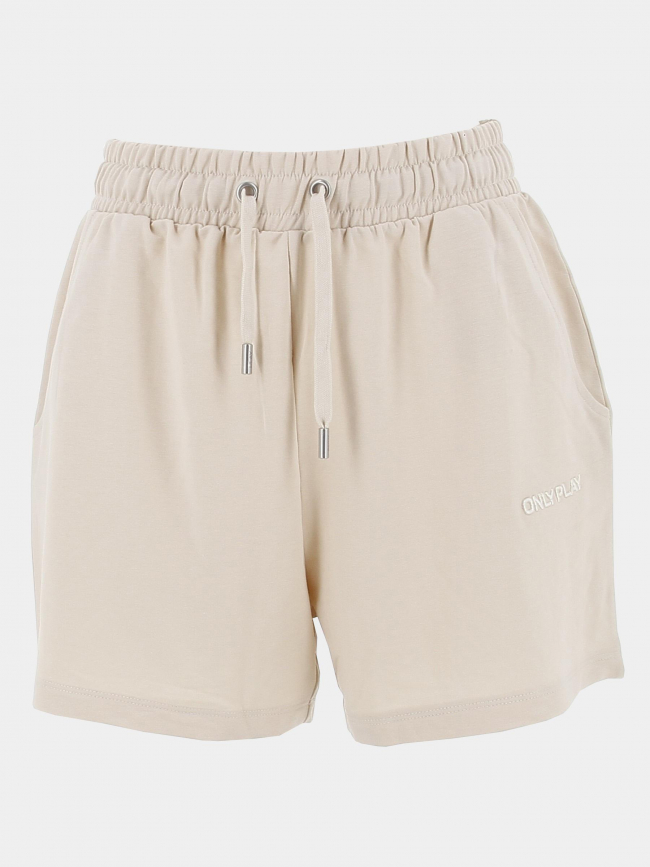 Short loose frei logo beige femme - Only Play