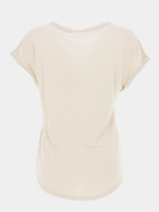 T-shirt loose frei logo beige femme - Only Play