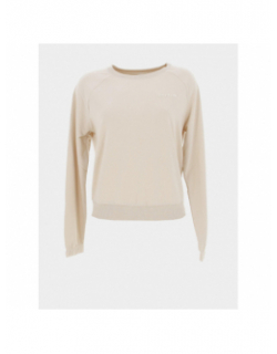 Sweat fin fluide frei logo beige femme - Only Play