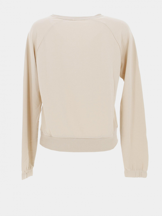 Sweat fin fluide frei logo beige femme - Only Play