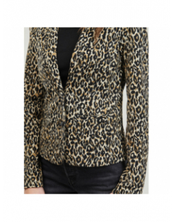 Veste blazer pop trash léopard marron noir femme - Only