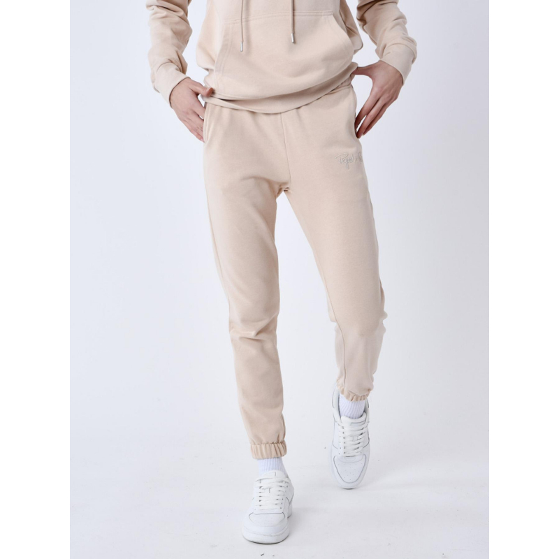 Jogging signature logo beige femme - Project X Paris