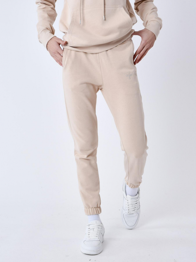 Jogging signature logo beige femme - Project X Paris